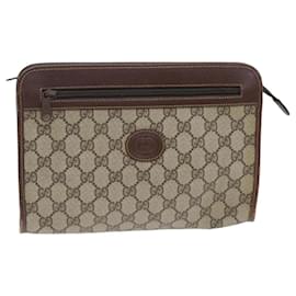 GUCCI GG Supreme Clutch Bag PVC Beige 014 115 6863 Auth bs17950 - Gucci