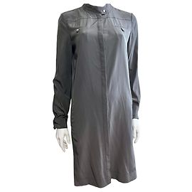 Diane Von Furstenberg DvF Marianna long sleeved silk dress with Mao collar