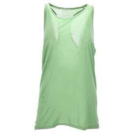 Top sin mangas con escote redondo Acne Studios en lyocell verde