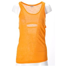 Top Beadu Cut de Acne Studios en lino naranja