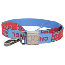 Cinturino in nylon blu argento CHANEL CC Auth yk15223 - Chanel