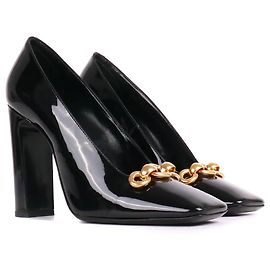 SAINT LAURENT - Décolleté Saint Laurent Swing in pelle verniciata nera (taglia 38,5)