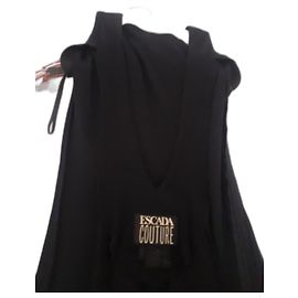 Escada Couture Abendkleid aus Wolle Schwarz