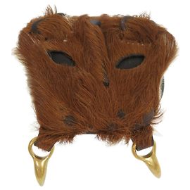 Portafoglio in pelle marrone con motivo leone di Vivienne Westwood