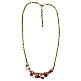 Les Nereides Collana choker con fiori e fragole