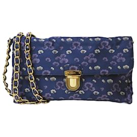 Borsa a spalla in nylon Prada con catena