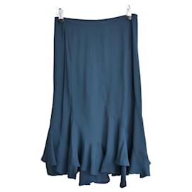 Yves Saint Laurent x Tom Ford Fall 2003 Frilled Crepe Skirt