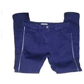 Pantalones Slim Sandro Azul Royal Algodón