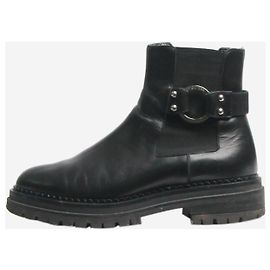 Sergio Rossi Schwarze Chelsea-Stiefel - Größe EU 38