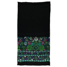 Sciarpa con stampa floreale nera e multicolore Roberto Cavalli - anni 10