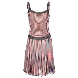 Ärmelloses Strickkleid mit Muster von Missoni - 10er Jahre