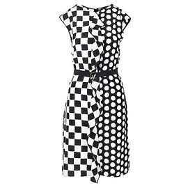 Louis Vuitton Kleid mit Karos und Punkten - 10er Jahre