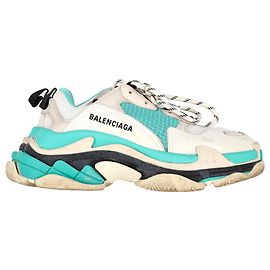 Balenciaga Triple S Sneakers aus türkisem Polyester