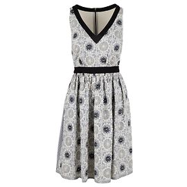 Moschino Cheap and Chic Besticktes Streifen-Midi-Kleid - 10er Jahre