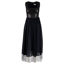 Valentino Garavani Red Valentino Leder-Corsage und Tüllkleid - 10er Jahre