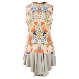 Top peplum floral caleidoscopio Alexander McQueen - años 10 - Alexander Mcqueen