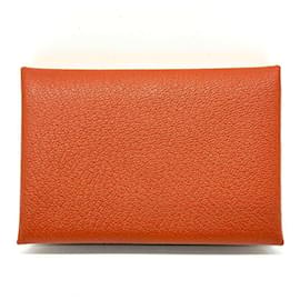 Hermes Calvi Duo Leather Coin Card Case - Hermès