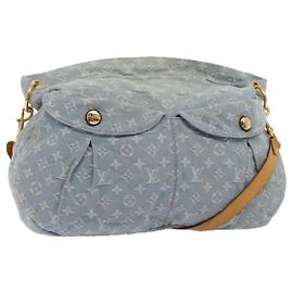 LOUIS VUITTON Borsa a spalla Daily GM in denim Monogram blu M40492 LV Auth 90166