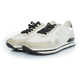 Hogan, sneaker H forte in bianco e beige