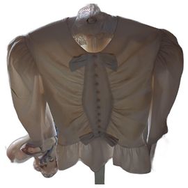 Autre Marque HANAE MORI Weiße Baumwollbluse Größe 38