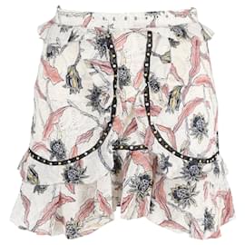 Falda mini estampada con volantes Ugi de Isabel Marant en algodón multicolor