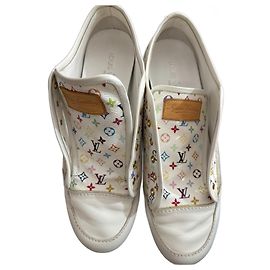 Sneakers Louis Vuitton Monogramma Bianche in Finta Pelliccia