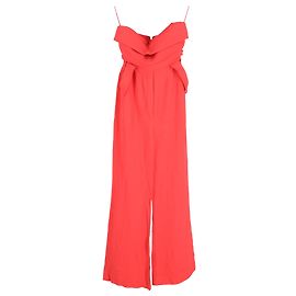 Jumpsuit Bustier Cady Senza Spalline Elie Saab in Viscosa Rossa