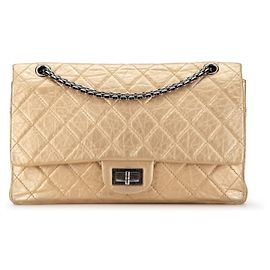 Chanel Gold Reissue 2.55 en piel de ternera envejecida Doble Solapa 227
