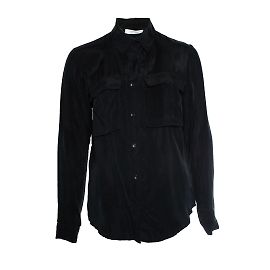 Anine Bing, camisa preta com bolsos