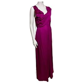 Marchesa Atemberaubendes Ballkleid aus Seide in Magenta
