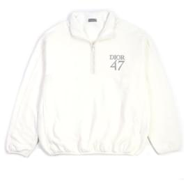 Dior Baumwolle XL Logo Halb-Zip Pullover Sweatshirt