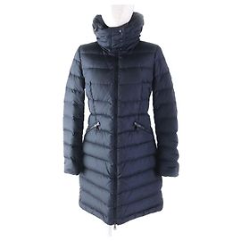 Abrigo de nylon acolchado Moncler FLAMMETTE azul marino para mujeres