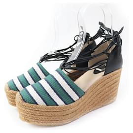 Chloé Sandalias espadrilles de cuero con tira en el tobillo Chloe