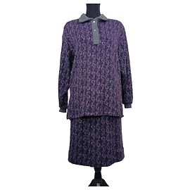 Conjunto de mujer morado Pierre Cardin vintage de los 80