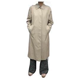 Abrigo impermeable Burberry de gabardina de algodón beige