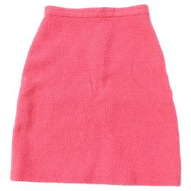 GUCCI Wolle Nylon Tweed A-Linien-Rock Rosa 36