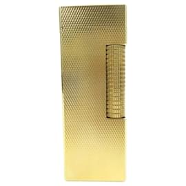 Dunhill Square Pattern Gasfeuerzeug Gold - Autre Marque