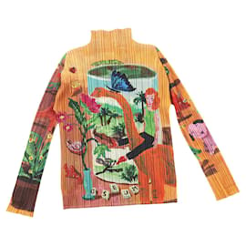 Top de cuello alto de poliéster Issey Miyake Dinosaurio - Autre Marque