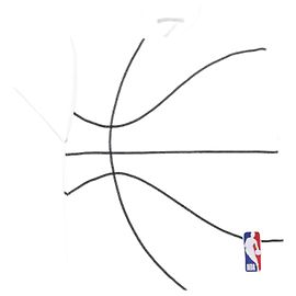 Camiseta de algodón bordada Louis Vuitton NBA blanca S