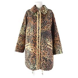 Autre Marque LEONARD FASHION Leopardenmantel aus Seidenpolyester Braun