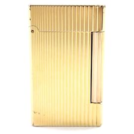 Briquet à gaz Dupont D Square Stripe or - Autre Marque