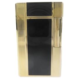 Dupont Line 1 Lacquer Roller Gas Lighter Black Gold - Autre Marque