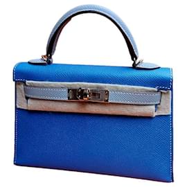 Hermès Kelly Sellier II Blu Epsom