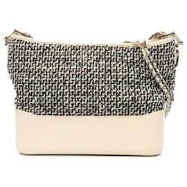 Chanel Blu Medio Tweed e Pelle di Agnello Gabrielle Crossbody
