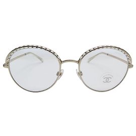 NEUF LUNETTES DE SOLEIL CHANEL PERLES 4247-H METAL DORE PEARLS SUNGLASSES