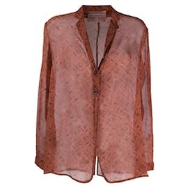 Braune Seidenbluse von Romeo Gigli