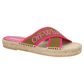 Espadrillas in cotone verde Off White