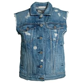 Rag & Bone, chaleco de denim desgastado
