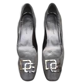 Dolce & Gabbana Pumps aus Pythonleder braun beige