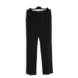 Pantalones Chloé FR42 Clásico Recto Negro Crepé UK14 US12 Chloe